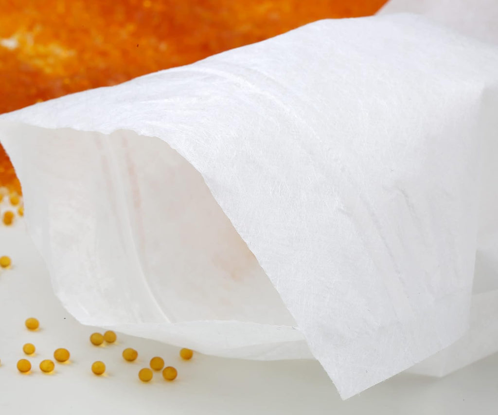 10 Packs Breathable Paper Bags, 6.3 by 8.2 Inch Zip Lock Storage Bags for Small Items, Silica Gel Beads, Desiccant, Jewelry, Samples