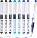 EYEYE Disposable Fountain Pens, 8 Pack 3 Colors Fine Point Pens Stainless Steel Nib, Fountain Pens Smooth Writing for Calligraphy, Journaling, Drafting, Sketching, Doodling & Office Supplies