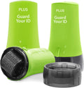 Guard Your ID Stamp Roller, Advanced Confidential Security Tool for Personal Document Guard and Data Safeguard, Regular 3-Pack, Green