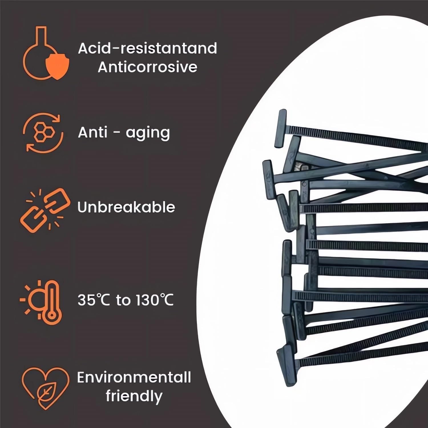 Upgraded Automotive Zipper Clips,Nylon Universal Cable Tie Buckle Self-Locking, Nylon Zip Ties Holders Kit [50+50Pcs Pin & Button] for Cars Fender Trunk Bumper Repair, Home & Garage
