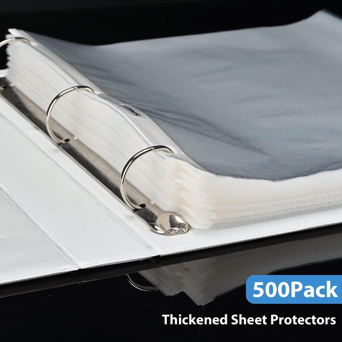 Sheet Protectors 500 Page,Page Protector 8.5" x 11" ，Upgraded Clear Plastic Page Protectors,for 3 Ring Binder, Top Loading Paper Protector with Reinforced Holes,Holds Multiple Sheets，Letter Size