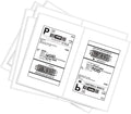 Round Corner Half Sheet Self Adhesive Shipping Labels for Laser and Ink Jet Printers, White Blank (1000 Sheets, 2000 Labels)