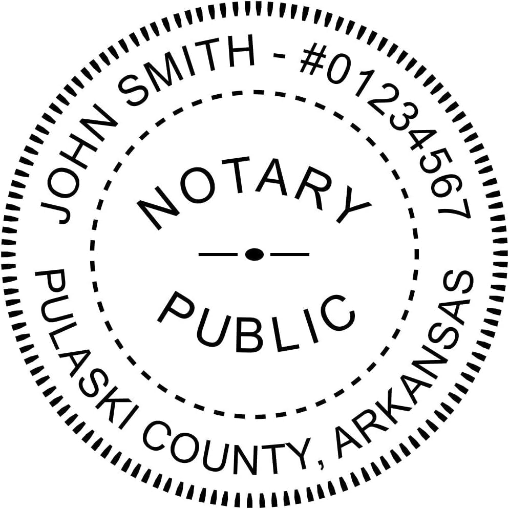 Arkansas Round Notary Embosser | Official State Embosser | Official Seals | Meets State Specifications (Arkansas, Round Embosser)