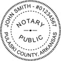 Arkansas Round Notary Embosser | Official State Embosser | Official Seals | Meets State Specifications (Arkansas, Round Embosser)
