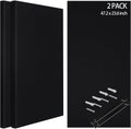 BUBOS 2 PCS Fabric Acoustic Panels,47.2''x23.6'' Decorative Sound Dampening Panels, Art Large Acoustic Wall Panels for Studios, Office, Home Theater,Super CavityPro Balck