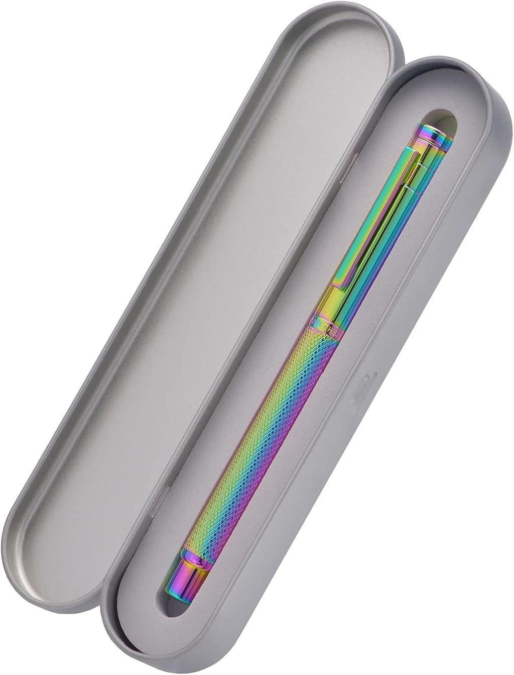 Asvine Hongdian Forest Fountain Pen Extra Fine Nib Rainbow Color with Converter and Metal Pen Box Set