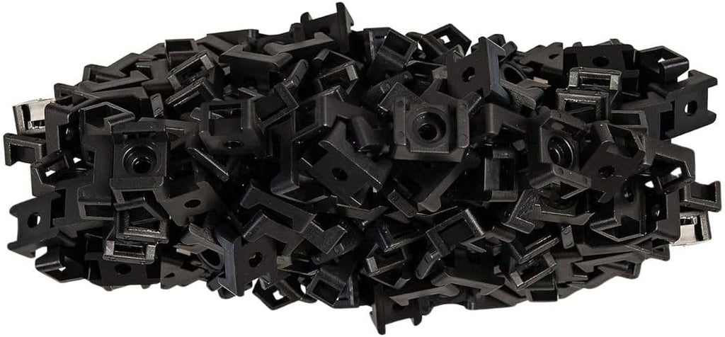 GTSE 100 Pack Of Black Screw Mounts, Zip Ties Up To 0.35" Wide, Saddle Type Zip Tie Anchors