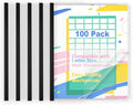 TOTiyea 100 Pack Letter Size Clear Report Covers with Sliding Bars, 5mm (25 Sheet Capacity) Sliding Bar File Folders, Black