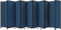 Versare Room Divider 360 Portable Wall Partition | Folding Panels | Large Freestanding Divider | Locking Wheels | Temporary Room Separator