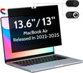 Magnetic Privacy Screen for Macbook Air 13.6/13 Inch (2022-2025, M2, M3, M4), Removable Matte Anti Glare Blue Light Protector Private Security Filter for 13.6inch Mac Laptop Computer