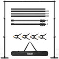 Backdrop Stand, 10×7ft Background Stand Backdrop Frame Banner Stand with Metal Flat Base, Multi-Purpose Stand for Party, Wedding Decoration, Photography