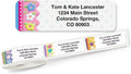 Colorful Images Frosting Flowers Rolled Personalized Return Address Mailing Labels with Dispenser, Customize with Name & Shipping Address, 500 ¾” x 2½” Self Adhesive, Easy Peel Label Roll