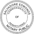 Pennsylvania Round Notary Stamp | Official State Notary Stamp | Official Seals | Meets State Specifications (Pennsylvania, Round Stamp)
