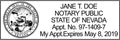 Nevada Rectangular Notary Stamp | Official State Notary Stamp | Official Seals | Meets State Specifications (Nevada, Rectangular Stamp)