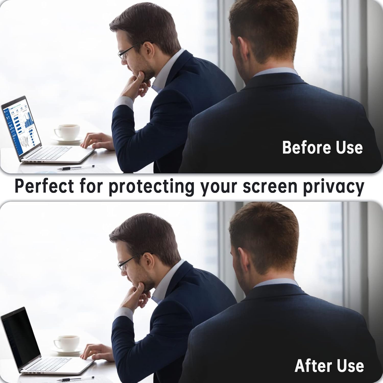 Magnetic Privacy Screen for MacBook Pro 15 Inch (2012-2015), Removable Anti Blue Light Glare Peep Filter Black Out Screen Protector for Mac 15.4 In Laptop Model (A1278 A1286 A1398)