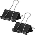 2 Inch 12 Pack Extra Large Binder Clips, Jumbo Paper Clips, Big Paper Clamps, Binder Clips Large Size for Home, School and Office Supplies