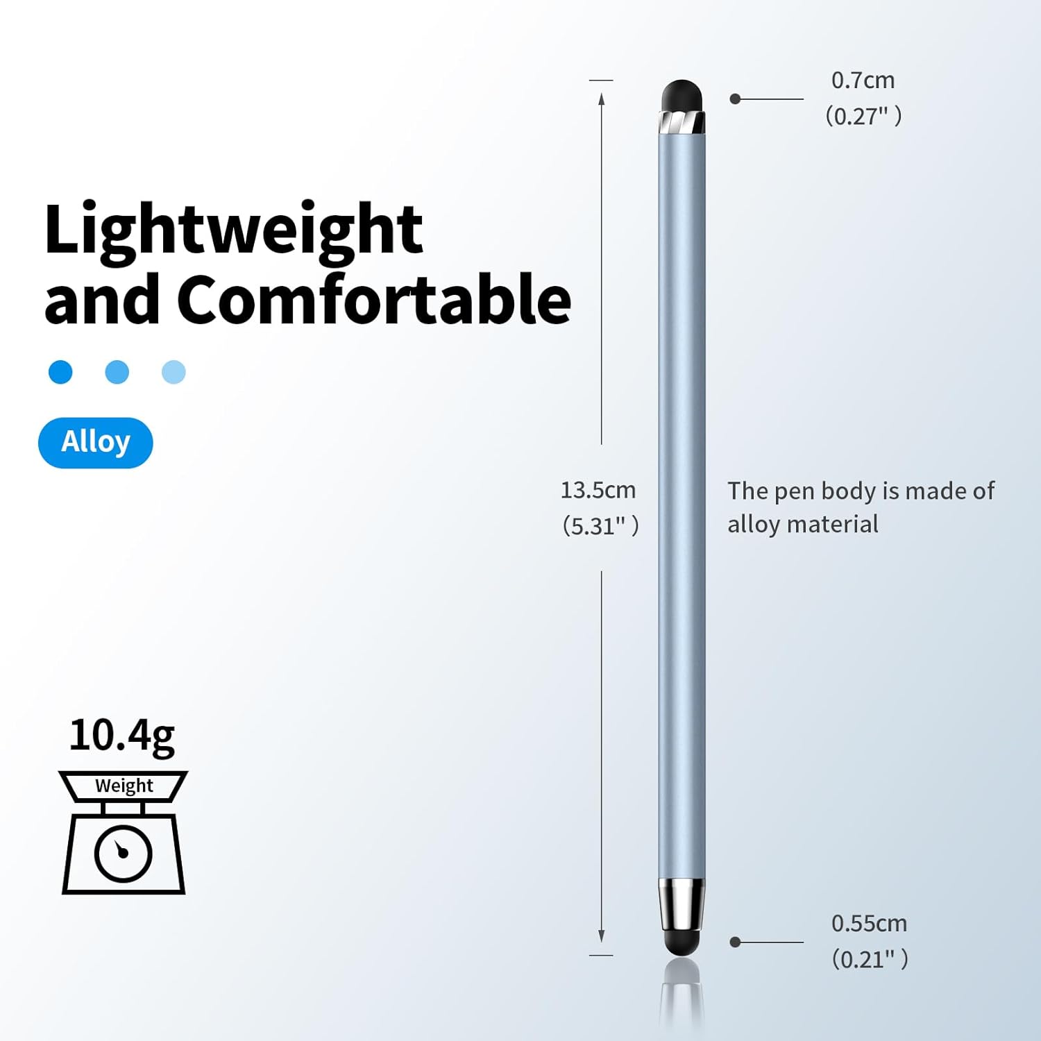Stylus Pen for Touchscreen,5 PCS Stylus,2-in-1 Stylus Pen for iPad, High Sensitivity Precision Suitable for Touch Screens of iPhone/ipad/Android Tablet(Silver/Blue/Rose Gold/Purple/Light Green)
