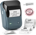 NIIMBOT B1 Label Maker Machine with Tape, 2 Inch Portable Label Printer, Bluetooth Thermal Label Printer with Multiple Templates for Small Business,Office,Home,School (Blue, 1 Printer+1 Roll Label)