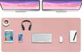 Boutilon Leather Desk Pad Protector,Non-Slip Mouse Pad,Laptop Desk Pad,Office Mouse Mat,Waterproof Leather Desk Blotter,Desk Writing Pad for Office and Home (XXXL-Pink,47"x 24")