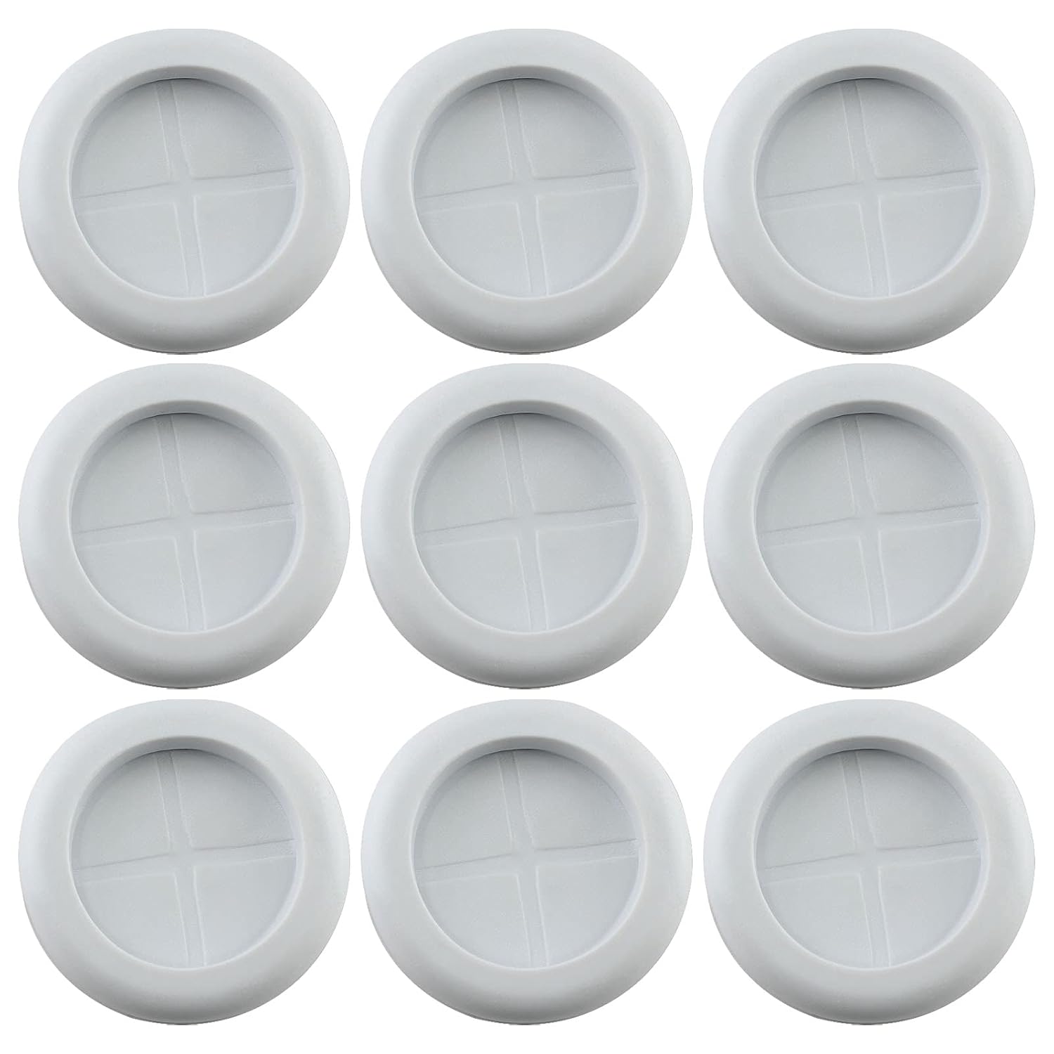 10 Pack 1-3/16" Inside Diameter 1-1/2" Drill Hole Rubber Grommet, Firewall Plug Grommet Rubber Grommets Wire Protection, Double Sided Round (White)
