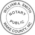 North Carolina Round Notary Stamp | Official State Notary Stamp | Official Seals | Meets State Specifications (North Carolina, Round Stamp)