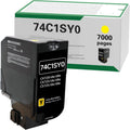 74C1SY0 7000 Pages High Yield Toner Cartridge Compatible for Lexmark 74C1S for Lexmark 74C1SY0 for CS725 CX725 CS720 CS720de CS725de CX725de Laser Printer (1Y, 1-Pack)