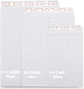100 Pcs 3 Sizes Catalog Mailing Envelopes, Peel and Seal, Anti Tear Kraft Paper Printable Catalog Envelope for Filing, Storing or Mailing Documents, 6 x 9 In, 9 x 12 In, 10 x 13 In (White)