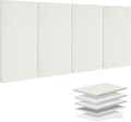 BUBOS 4 PCS Acoustic Panels,23.6''x11.8'' Fabric Soundproof Wall Panels,Self-adhesive Sound Absorbing Panels for Studios, Office, Home Theater, Fabric-Clad Off-White