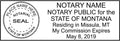 Montana Rectangular Notary Stamp | Official State Notary Stamp | Official Seals | Meets State Specifications (Montana, Rectangular Stamp)