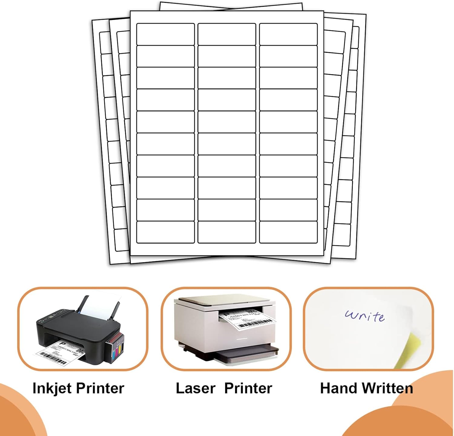 1" X 2-5/8" 30 Up Mailing Labels for Laser/Inkjet Printer,Address Labels,Thermal Labels for Printer,Shipping Mailing Labels (500 Sheets - 15000 Labels)