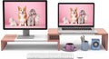 WESTREE Dual Monitor Stand - Monitor Stand Riser - 2 Shelf Computer Monitor Stand with Adjustable Length and Angle, Monitor Stands for 2 Monitors, Desktop Organizer Stand for PC, Computer, Laptop