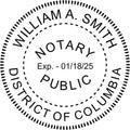 District of Columbia Round Notary Embosser | Official State Embosser | Official Seals | Meets State Specifications (District of Columbia, Round Embosser)
