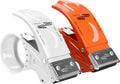 PROSUN 2 Pack Metal Packing Tape Dispenser Gun: 2-inch Wide Tape dispensers/3-Inch Inner Paper Core(2" Orange+2" White)