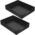 Letter-Size Tray, 2PCS Plastic Stackable A4 Paper Tray, Desk Drawer Organizer, Multi-use Large Storage Basket for Office Home Supplies,13 x 9.6 inch