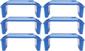 6 Pack Kids Lap Desk Tray with Storage Slots, Portable Lap Desk, Activity Tray, Drawing, Stackable, Writing, Eating, Classroom, 19.69" L x 9.84" W x 7.1" H (Blue)