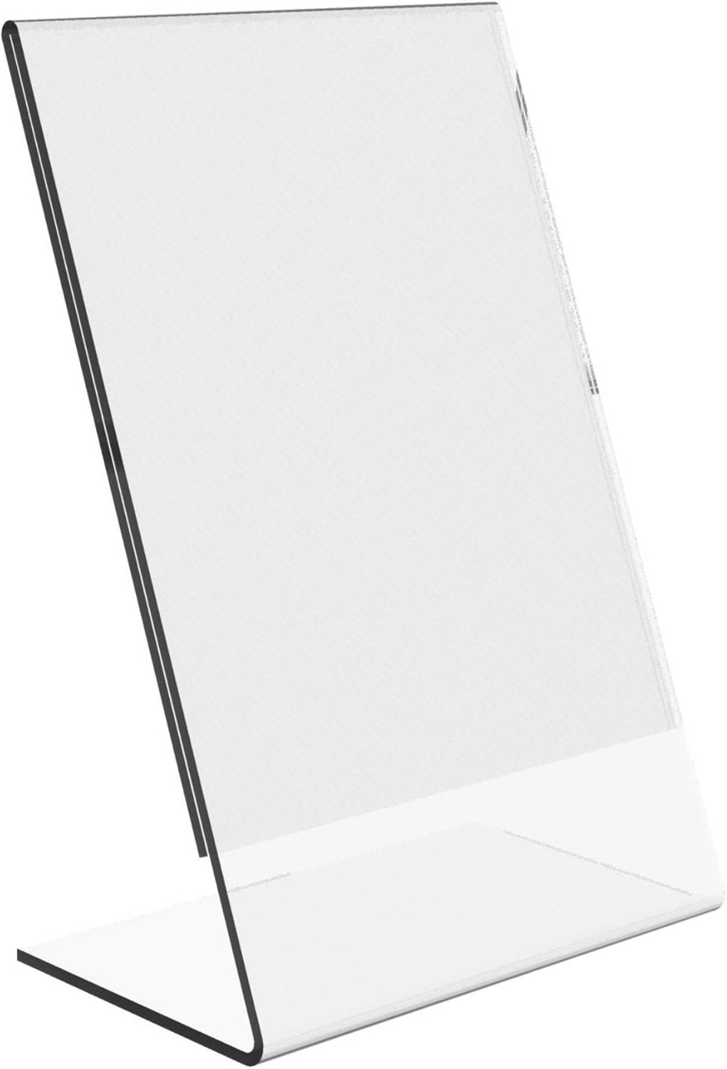Dazzling Displays Clear Acrylic Slanted Sign Holder 8.5 x 11 - Clear Slanted Picture Frame - Premium Acrylic Sign Holder for Office, Retail, Tradeshow and Home Use (25-Pack)