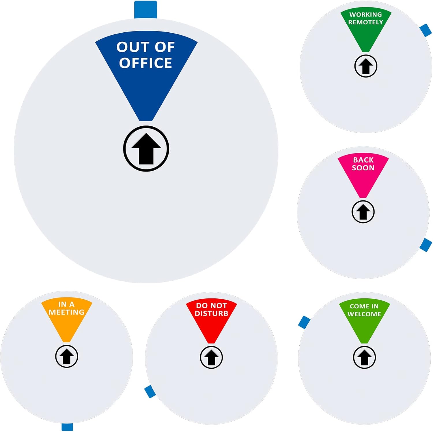 Office Door Sign,Do Not Disturb/Come in Welcome/Out of Office/in a Meeting/Back Soon/Working Remotely Sign, Privacy Door Indicator That Lets Others Know Whether You're Available Or Not (6inch,Silver)