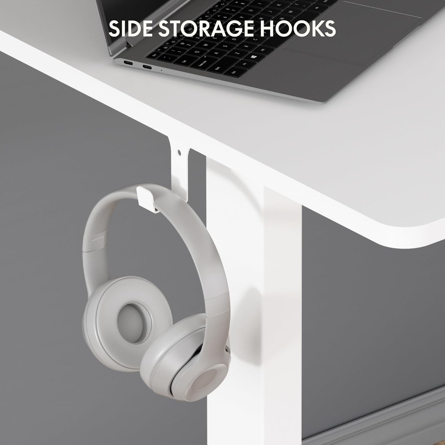 FLEXISPOT Height Adjustable Standing Desk Frame with Memory Controller, Electric Sit Stand Desk Base for Home and Office (White Frame Only)