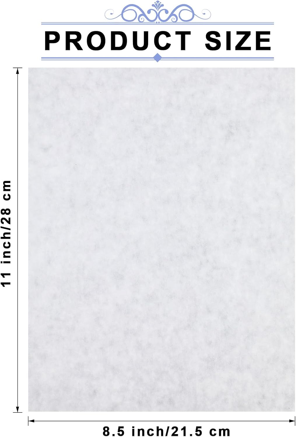 Epakh 150 Pcs Old Age Parchment Paper 8.5 x 11 Inch Standard Letter Vintage Colored Old Parchment Semblance Double Side Printing Paper (Blue)