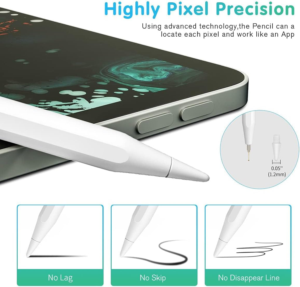 ANYQOO Stylus Pen for iPad 6th-11th Generation - Fast Charge Magnetic Pencil, Compatible with 2018-2025 Apple iPad Pro 11"/12.9"/M4, iPad Air 3/4/5/M2/M3, iPad mini 5/6 Gen/A17Pro