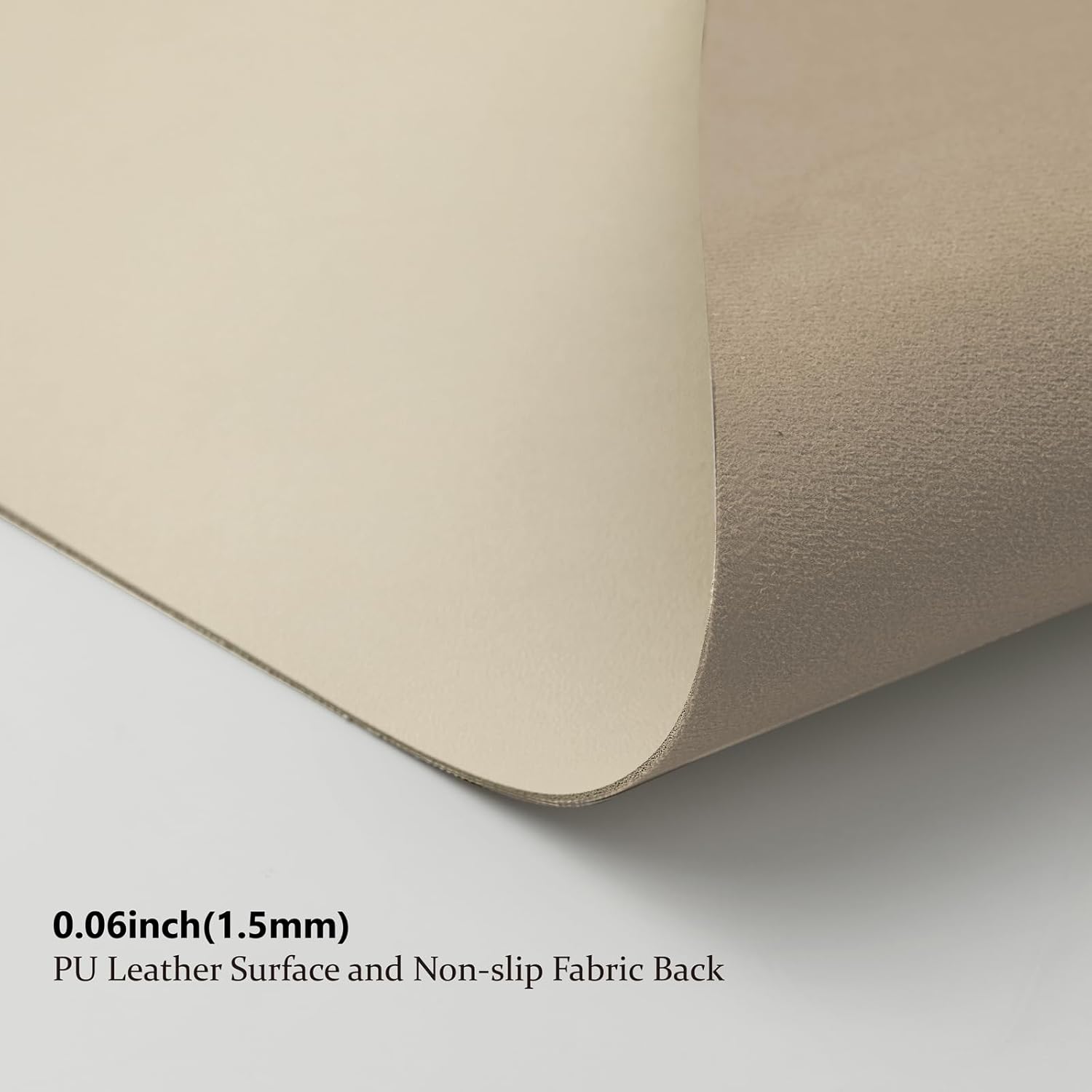 Leather Desk Mat - Small Non-Slip PU Desk Pad for Office and Home - Desk Organization and Accessories - Ideal for Large Mouse Pad and Small Desk Mats on Top of Desks (Beige,23.6"x 13.8")
