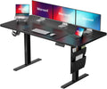 Marsail 55x24 Electric Standing Desk - Adjustable Height Computer Desk with Memory Presets, Storage Bag & Cable Management for Home Office & Gaming Workstations