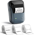 NIIMBOT B1 Label Maker, Bluetooth Portable Thermal Printer Machine with Large Waterproof Tape and Multiple Templates for Small Business,Office,Home,School, 2 Inch (Blue, 1 Printer+3 Roll Label)