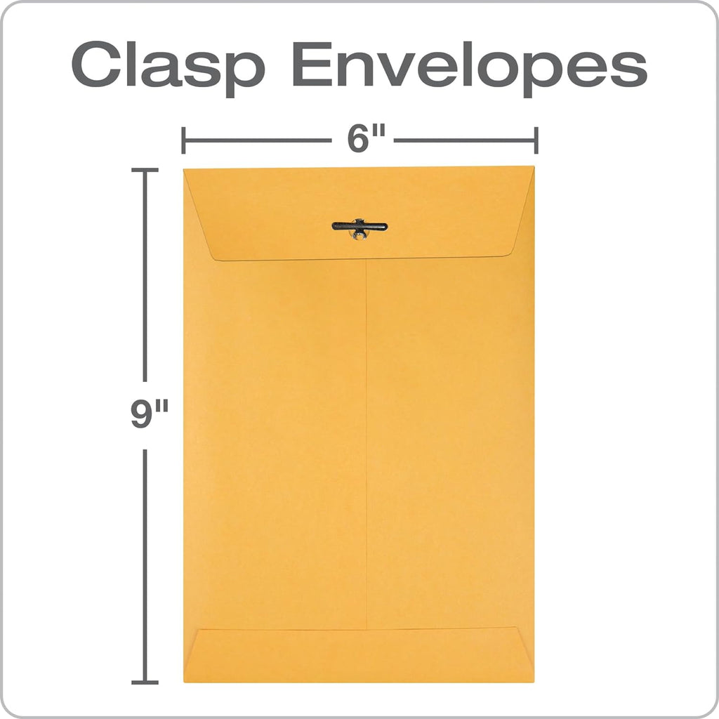 Quality Park Clasp Envelopes 100-Pack and Dab-N-Seal Envelope Moistener 4-Pack