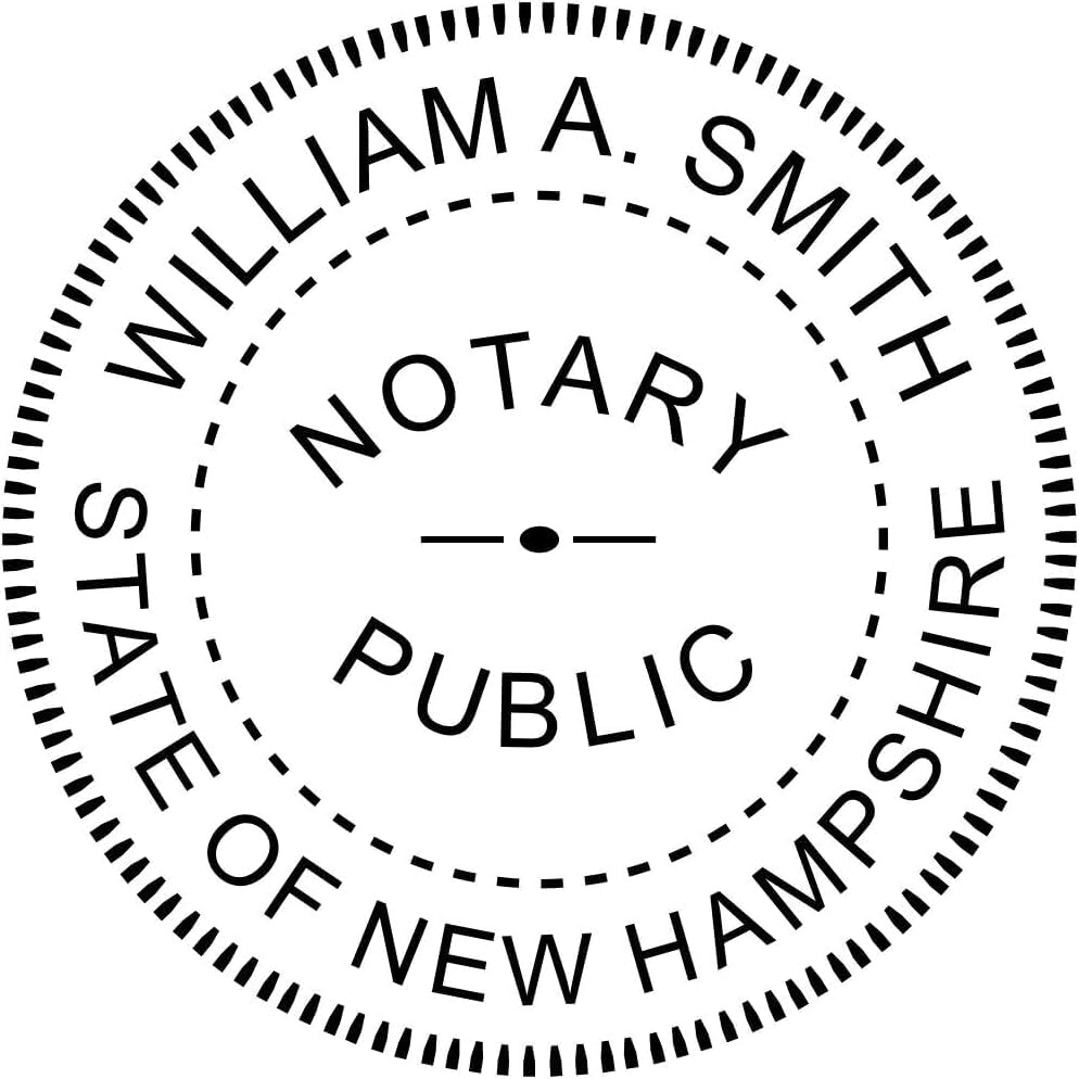 New Hampshire Round Notary Embosser | Official State Embosser | Official Seals | Meets State Specifications (New Hampshire, Round Embosser)