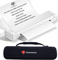 Phomemo M08F Portable Printers Wireless for Travel, Support 8.5" X 11" Thermal Paper, Bluetooth Thermal Printer Compatible with iOS, Android & Laptop, Inkless Mobile Printer for Home with Case