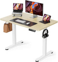 ErGear Height Adjustable Electric Standing Desk, 40 x 24 Inches Sit Stand up Desk, Small Memory Computer Home Office Desk with Two-Piece Desktop (Natural)