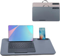 Portable Laptop Desk Fits Up to 16“ Laptops, with Tablet Slot, Built-in Cushion, Great for Home & Office,Lap Desk for Laptop,Lap Desk with Cushion (Dark Grey, Large)