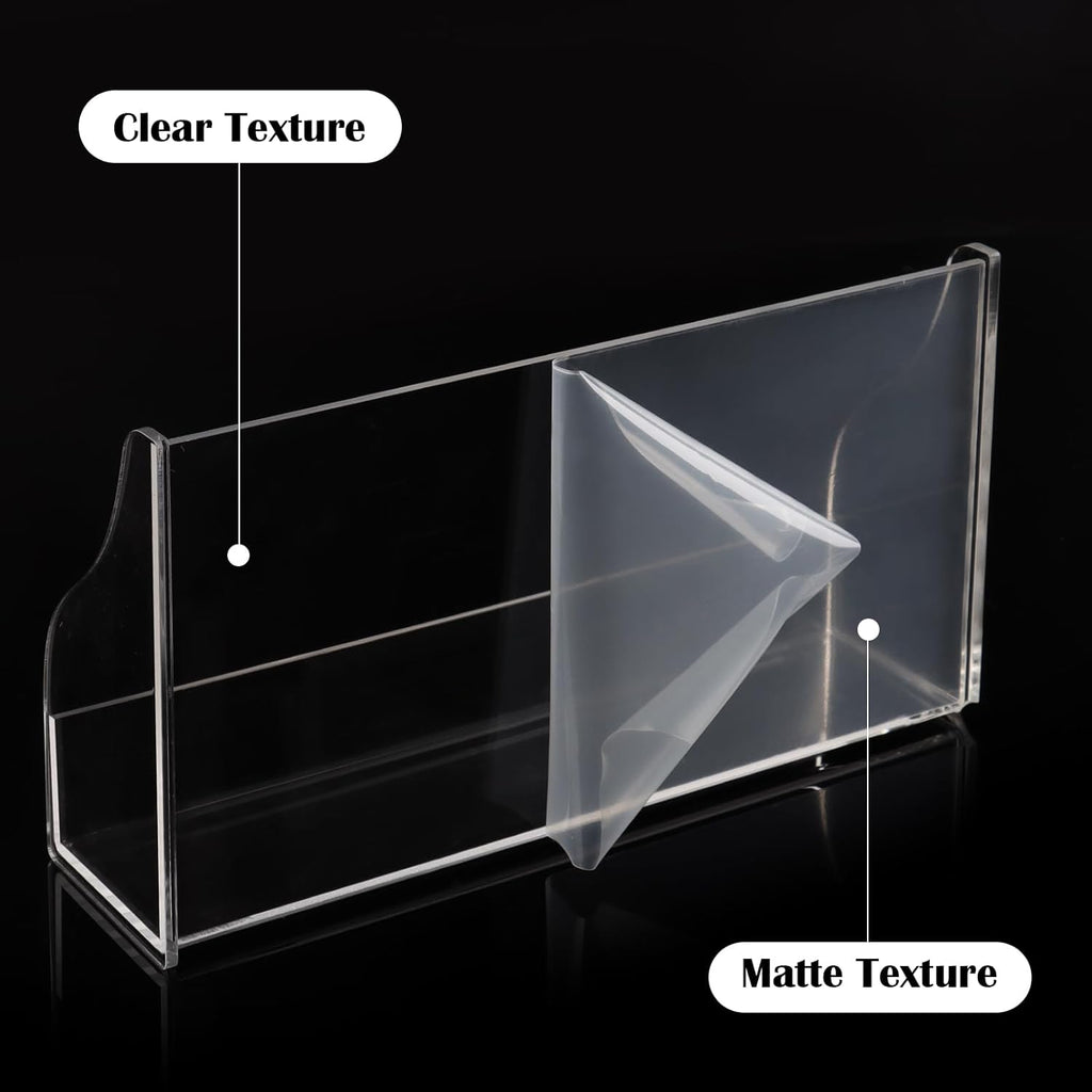 5x8 Inch Index Card Display Stand Acrylic Card Holder For Desk Note Card File Box Postcard Holder Business Stand Display Index Organizer Case for Office Business Desktop(No Card)