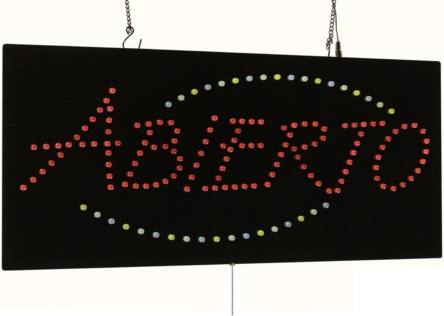 Abierto Sign, Jumbo Size, 32"x13", 81x33cm, TOPKING, LED, Neon, Florescent, Signage, Signboard, Display, Billboard, Screen, Grand Opening, Gift